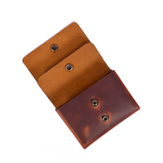 Handcrafted Leather Wallet – Double Pouch, Slim Design