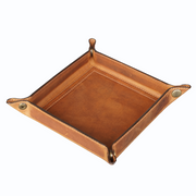 Tolredo Handcrafted Leather Valet Tray – Rich Brown