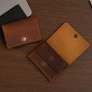 Handcrafted Leather Wallet – Double Pouch, Slim Design