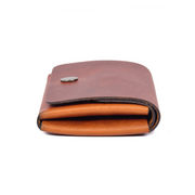 Handcrafted Leather Wallet – Double Pouch, Slim Design