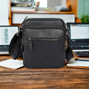 Leather Shoulder Bag – Cognac | Compact Crossbody Satchel