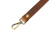 Genuine Top-Grain Leather Lanyard – Vintage Brass Clip