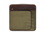 Iris Leather Chef Knife Roll Olive Green 5 Slot ( KR-64 )