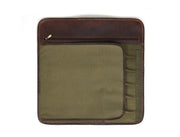 Iris Leather Chef Knife Roll Olive Green 5 Slot ( KR-64 )