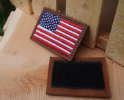 Canada - Flag Patch Tolredo Leather Travel Backpack - Caramel Brown