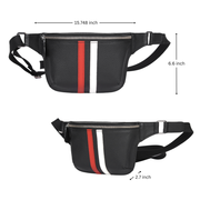 Striped Leather Fanny Bag  ( MB-234 )