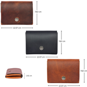 Handcrafted Leather Wallet – Double Pouch, Slim Design
