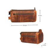 Winston Leather Toiletry Bag – Durable & Stylish Travel Case