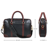 Reeds Leather Office Bag -  Raven Black