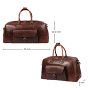 Voyager Leather Duffle – Premium Cowhide Travel Style