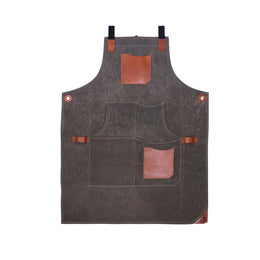 Fremont Heavy-Duty Leather Canvas Apron for Work & Craft