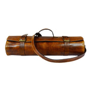 Oklahoma Leather Chef Knife Roll 16 Slot - Chestnut
