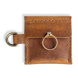 Tolredo Handcrafted Leather Ring Case – Midnight Noir