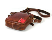 Leather Flight Crossbody Bag
