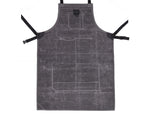 Arucas Leather Canvas Apron - Stress Grey