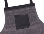 Arucas Leather Canvas Apron - Stress Grey