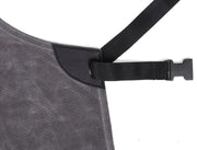 Arucas Leather Canvas Apron - Stress Grey