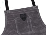 Arucas Leather Canvas Apron - Stress Grey