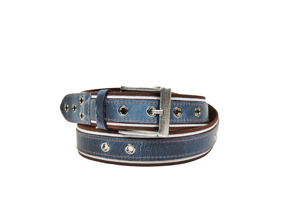 Tolredo Men's Genuine Leather Fashion Belt - Blue