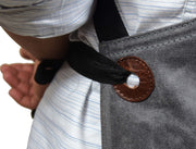 Fremont Leather Canvas Apron -  Grey