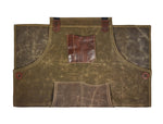 Leather Canvas Apron - Seaweed Green