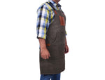 Fremont Leather Canvas Apron - Distressed grey
