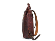 Hudson Leather Leather Travel Backpack - Walnut Brown (BP-185)