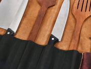 Bend Leather Chef Knife Roll 10 Slot - Walnut Brown