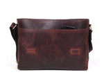 Borden Leather Messenger Bag - Walnut Brown