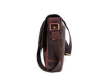 Borden Leather Messenger Bag - Walnut Brown