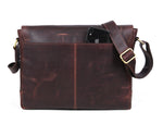 Borden Leather Messenger Bag - Walnut Brown