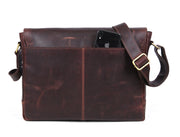Borden Leather Messenger Bag - Walnut Brown