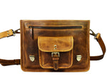 Fresno Leather Portfolio Bag - Caramel Brown