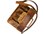 Fresno Leather Portfolio Bag - Caramel Brown