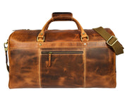 Dawson Leather Travel Bag - Walnut Brown