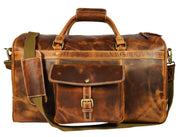 Dawson Leather Travel Bag - Walnut Brown