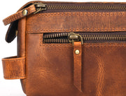 Winston Leather Toiletry Bag – Durable & Stylish Travel Case