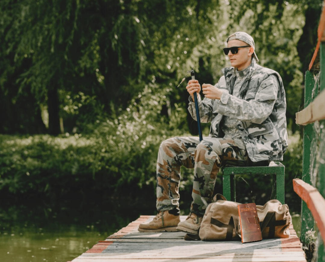 Genuine Leather Fishing Logbook