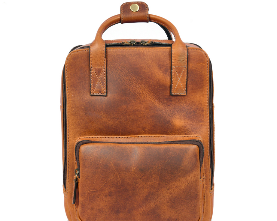 Tolredo Handcrafted Richmond City Leather Backpack for Men & Women – Full Grain Cow Leather