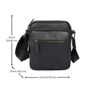 Leather Shoulder Bag – Cognac | Compact Crossbody Satchel