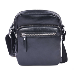 Handcrafted Genuine Leather Crossbody Sling Bag – Midnight Onyx Edition