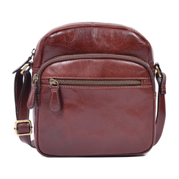 Handcrafted Genuine Leather Crossbody Sling Bag – Vintage Saddle Tan Edition