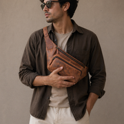 Vintage Leather Waist & Sling Bag | Rustic Brown