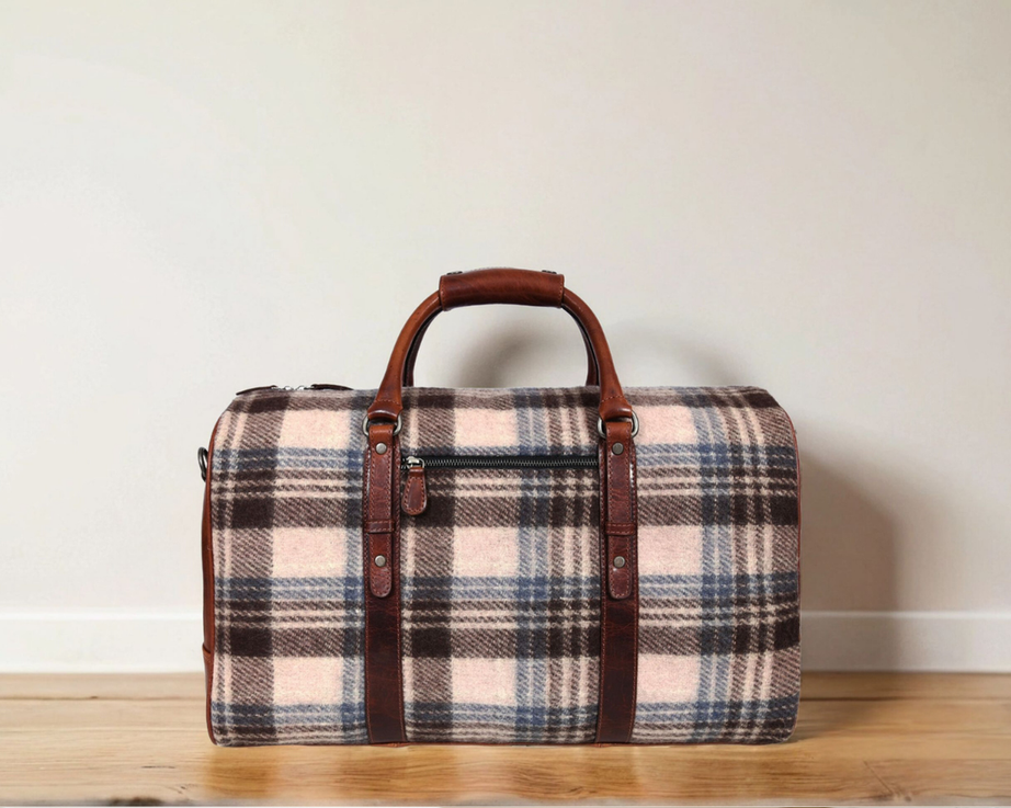 Manchester Leather & Tweed Duffle Bag