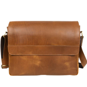 Hudson Leather Messenger Bag - Desert Tan