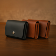 Handcrafted Leather Wallet – Double Pouch, Slim Design