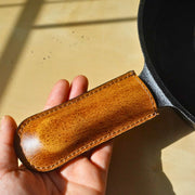 Leather Skillet Handle Covers (Set of 2) – Heat-Resistant & Handmade