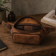 Vintage Leather Waist & Sling Bag | Rustic Brown