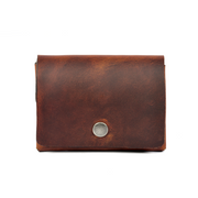 Handcrafted Leather Wallet – Double Pouch, Slim Design