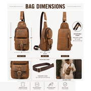 Vintage Leather Sling Bag | Hunter Tan